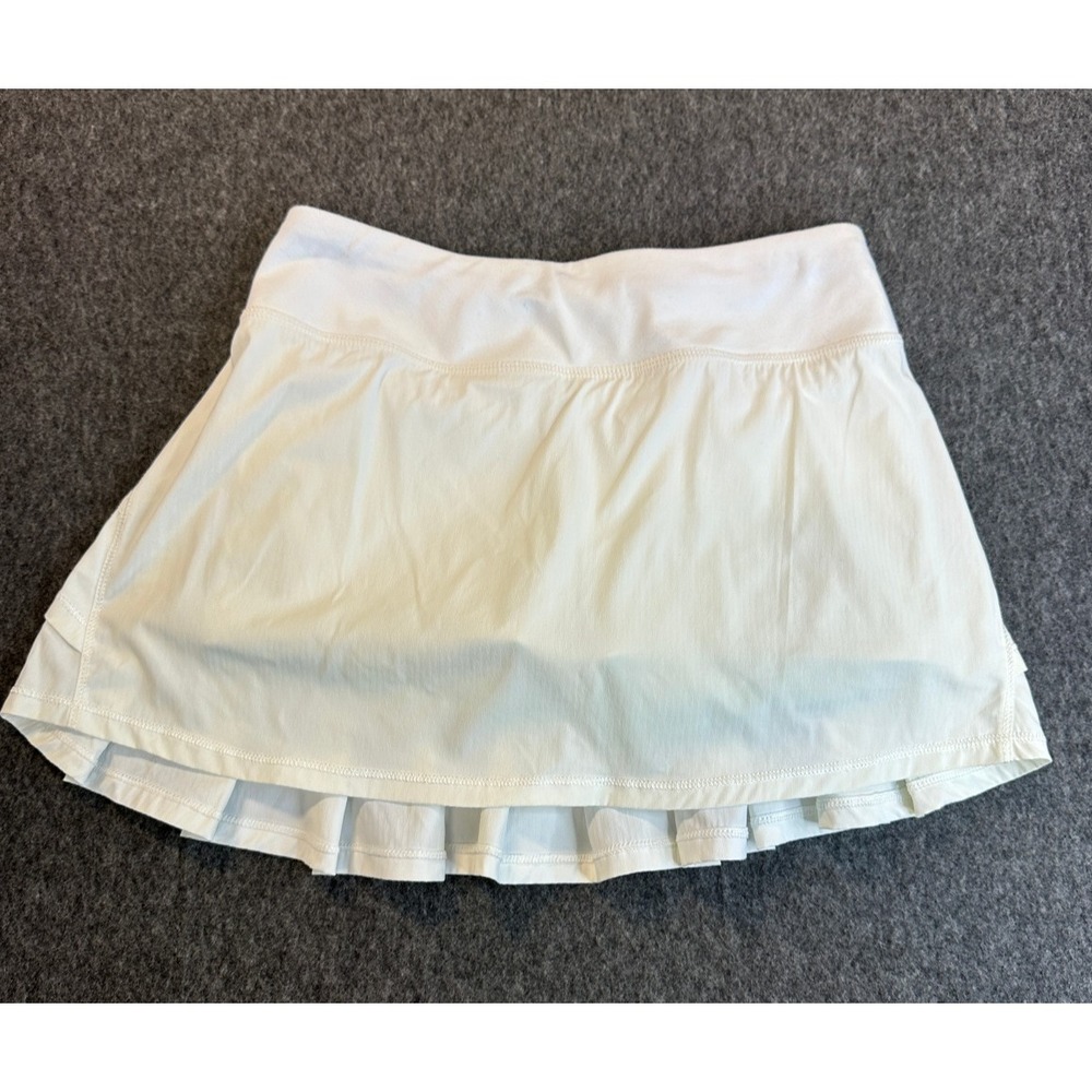 Ivivva x Lululemon Set the Pace Skort Tiered Ruffle White Skirt Shorts Girls 12 - Picture 7 of 15